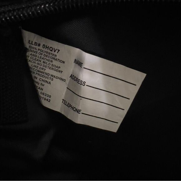 L.L. Bean Laptop Messenger Crossbody Shoulder Flap Black Turquoise Weekender Bag - Picture 12 of 13